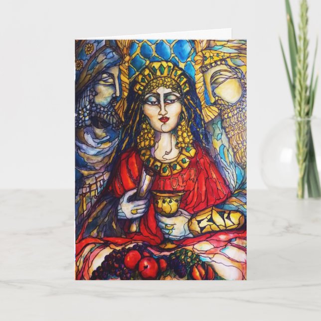 Cartão feliz de Purim (Frente)