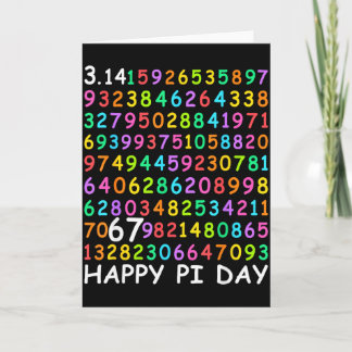 Cartão Feliz dia 3.14 amante da matemática 67 professores