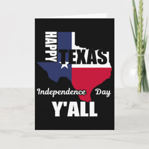 Cartão Feliz Dia da Independência do Texas, pessoal, cami