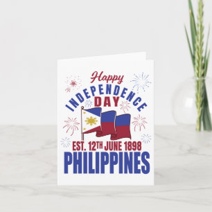 Cartão Feliz Dia da Independência Filipinas Pinoy Filipin