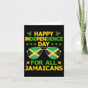 Cartão Feliz Dia da Independência para Todos os jamaicano