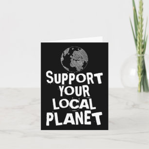 Cartão Feliz Dia da Terra Apoie Seu Planeta Local Meninos