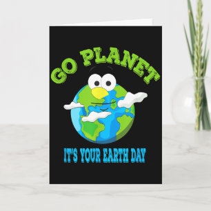 Cartão Feliz Dia da Terra Fofa