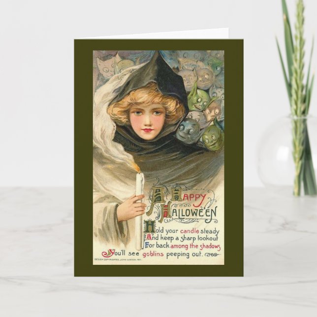 Cartão Feliz Dia das Bruxas (Frente)