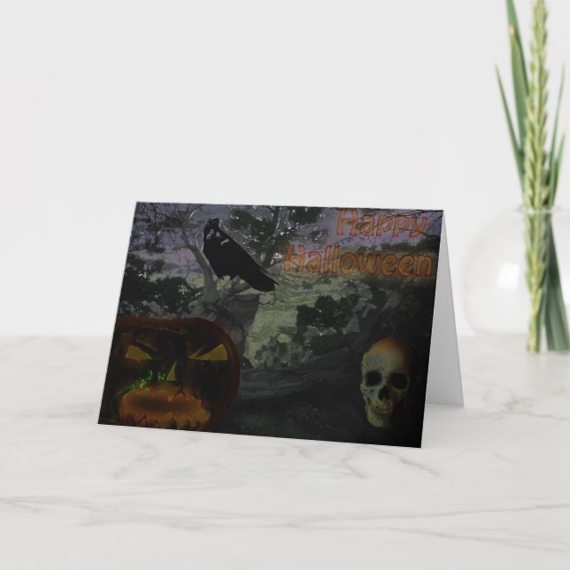 Cartão Feliz Dia das Bruxas (Frente)