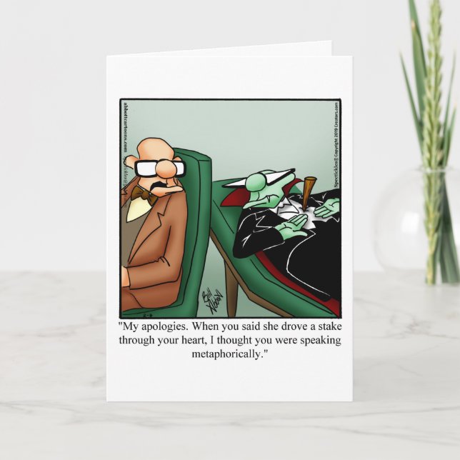 Cartão Feliz Dia das Bruxas Engraçado (Frente)