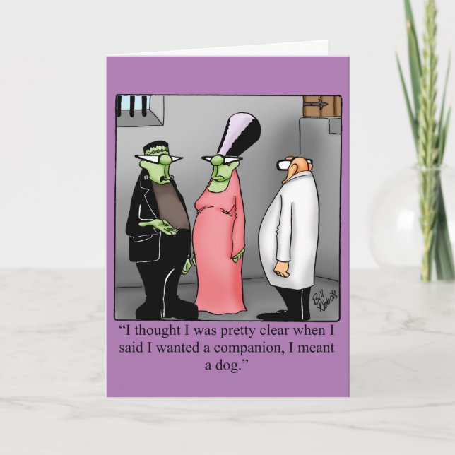 Cartão Feliz Dia das Bruxas Engraçado (Frente)