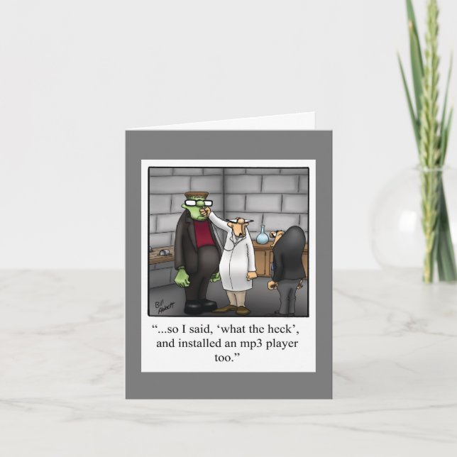 Cartão Feliz Dia das Bruxas Engraçado (Frente)