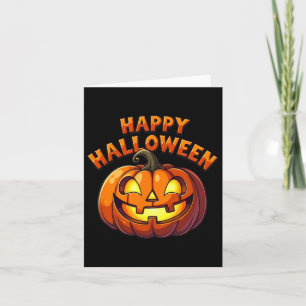 Cartão Feliz Dia das Bruxas Feliz Jack O'lantern Pumpkin