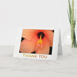 Cartão Feliz Dia das Enfermeiras Pêssego Floral Hibiscus