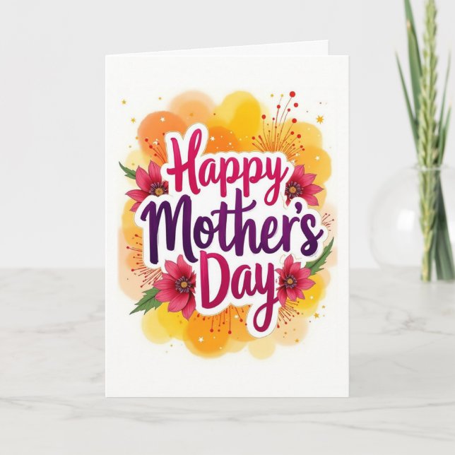 Cartão Feliz Dia das Mães (Frente)
