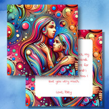 Feliz Dia das Mães | Abstrato Colorido
