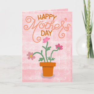 Cartão Feliz Dia das Mães – Abstrato Floral Brilhante