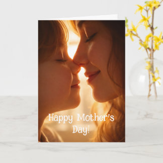Cartão Feliz Dia das Mães - Adorável imagem da cri