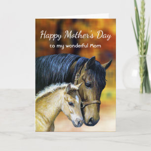 Cartão Feliz Dia das Mães Cavalo Equestre