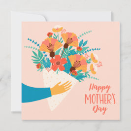 Cartão Feliz Dia das Mães // Cobertor Floral Fofo