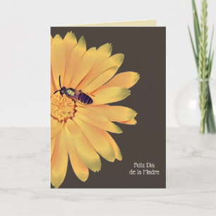 Cartão Feliz Dia das Mães com Flor Amarela
