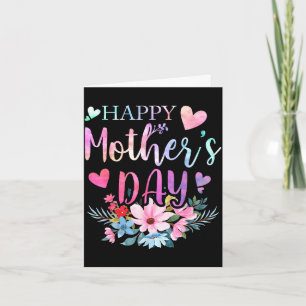 Cartão Feliz dia das mães com floral mamãe mãezinha avó H