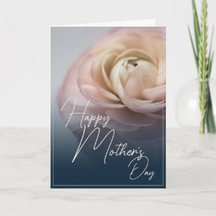 Cartão Feliz Dia das Mães com Grande Rosa Rosa