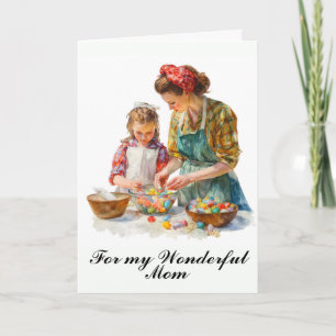 Cartão Feliz Dia das Mães Da Filha Para a Mamãe