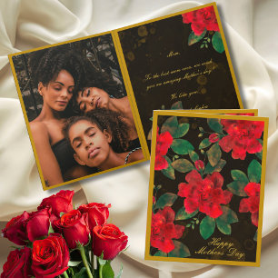 Cartão Feliz Dia das Mães Elegante Dia das Mães Floral Ve