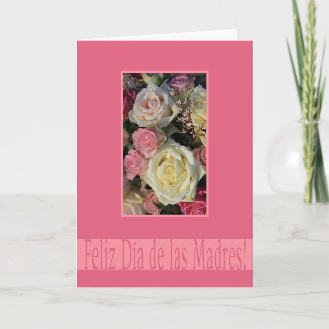 Cartão Feliz Dia das Mães Espanholas (Frente)