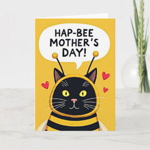 Cartão Feliz Dia das Mães Felino