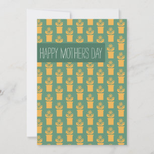 Cartão Feliz Dia das Mães Florais Vintage
