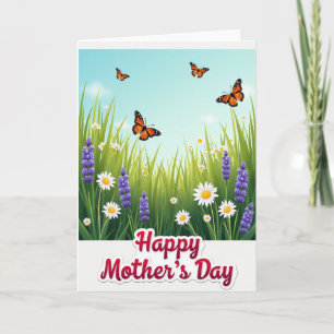Cartão Feliz Dia das Mães Floral Exuberante