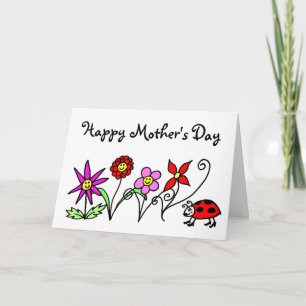 Cartão Feliz Dia das Mães Florido