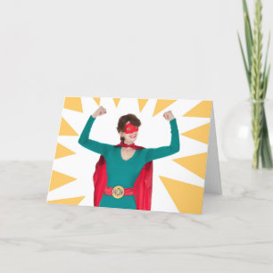 Cartão Feliz Dia das Mães Humor de Super-Herói 