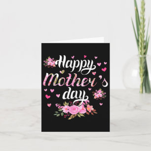 Cartão Feliz Dia das Mães Mamãe Mulheres Fofo Avó Floral