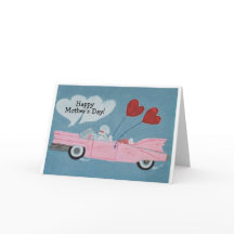 Feliz Dia das Mães! Poodle em conversível rosa