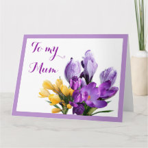 Feliz Dia das Mães roxo amarelo floral divertido c