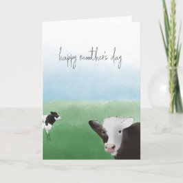 Cartão Feliz Dia das Mães Vaca
