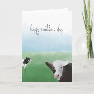 Cartão Feliz Dia das Mães Vaca