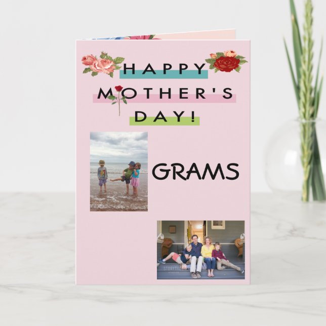 Cartão Feliz Dia das Mães, Vovó! (Frente)