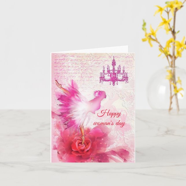 Cartão Feliz dia das mulheres (Flor Amarela)