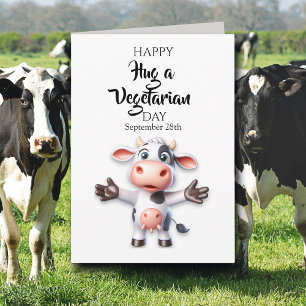 Cartão Feliz Dia de Abraçar um Vegetariano!