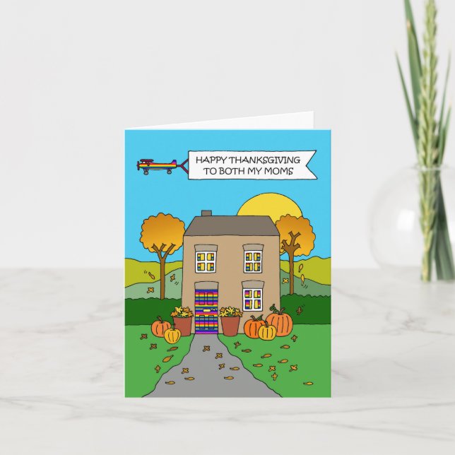 Cartão Feliz Dia de Ação de Graças às minhas Mães (Frente)