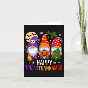 Cartão Feliz Dia de Ação de Graças dos Gnomos de Hallotha