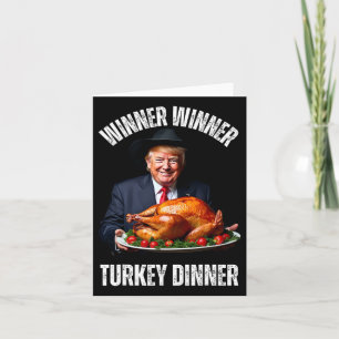 Cartão Feliz Dia de Ação de Graças Família Trump Vencedor