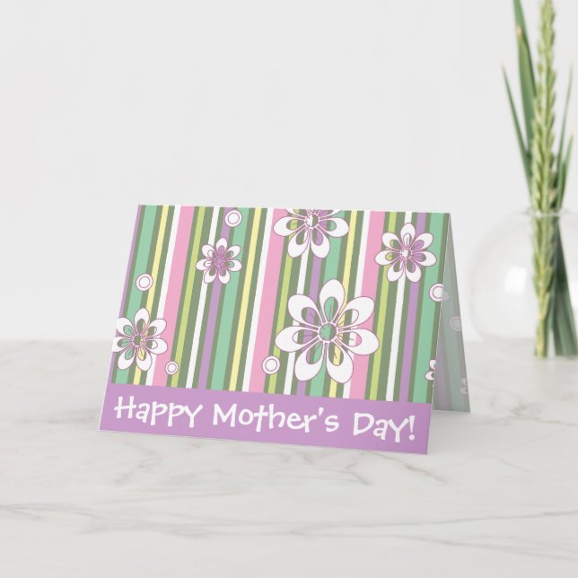 Cartão Feliz Dia de as mães! (Frente)