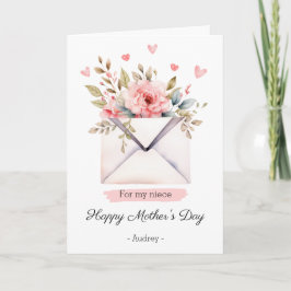 Cartão Feliz dia de as mães À Minha sobrinha Bonito