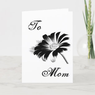 Cartão Feliz Dia de as mães Black Daisy III