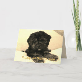 Cartão Feliz Dia de as mães Cachorro de Bebê