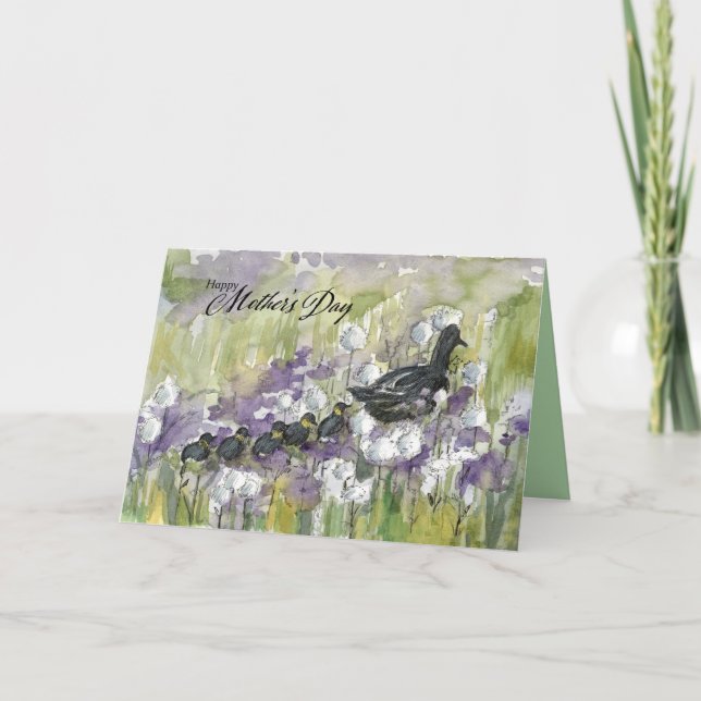 Cartão Feliz Dia de as mães das Bênçãos de Deus (Frente)