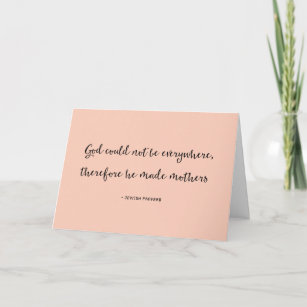 Cartão Feliz dia de as mães de citação do provérbio judai