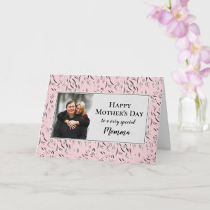 Cartão Feliz dia de as mães de Foto bonito Floral MOMMA
