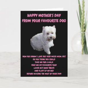 Cartão Feliz Dia de as mães do cão
